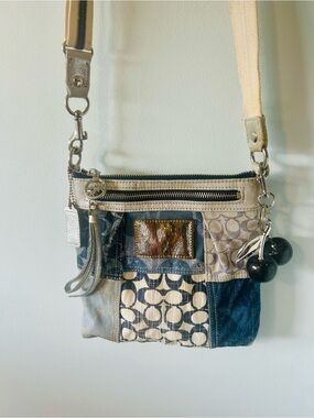 ⭐️Rare⭐️ Coach Patchwork Crossbody in Denim with matching Coin Purse